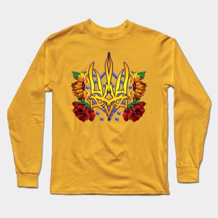 Trident with poppies Long Sleeve T-Shirt